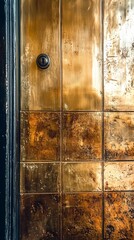 Vintage Door: A close-up shot of a vintage door, exuding an aged, rustic charm. The door's weathered texture, with its tarnished metallic surface, adds a sense of history and nostalgia.