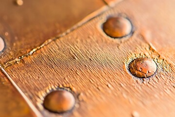 Wood and Copper Details: A close-up shot reveals the textures of aged wood and copper rivets, conveying the essence of heritage and craftsmanship.