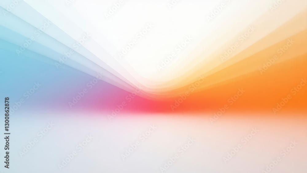 Poster a vibrant gradient flows from cool blue to warm orange, creating an abstract background.
