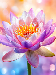 Fototapeta premium Water Lily Bloom, Bokeh Background