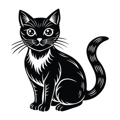 Obraz premium Cat vector illustration isolated with white background
