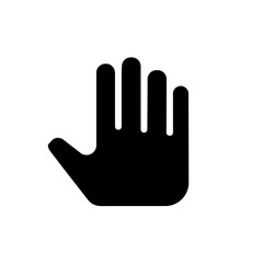  Palm, open hand, stop – vector icon