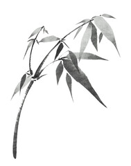 Bamboo Ink Wash Painting