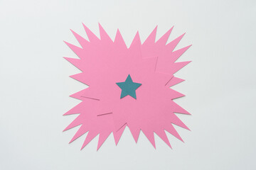 star and starbursts on blank paper