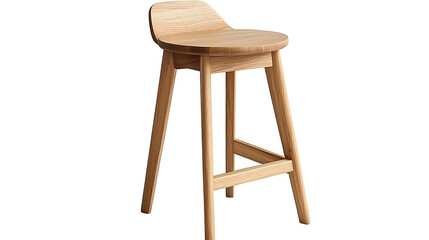 A wooden chair with a curved back and a wooden seat. generated using AI