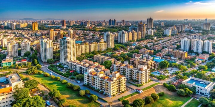 Aerial Cityscapes: India's Urban Development - Gurgaon, Noida, Jaipur, Delhi, Lucknow, Mumbai, Bangalore, Hyderabad