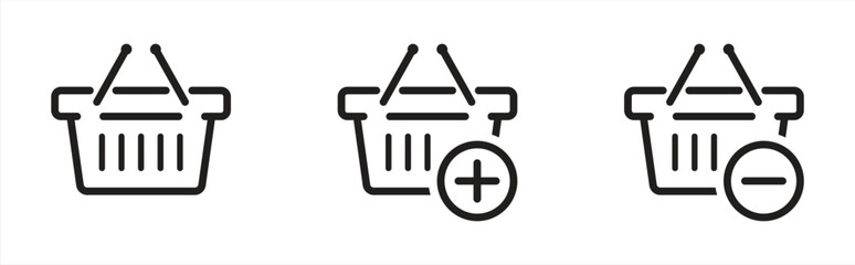 shopping thin line icons
