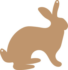 Wodden Easter bunny sign. Easter egg hunt vector illustration