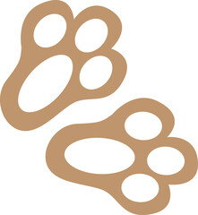 Bunny feet. Easter egg hunt vector illustration