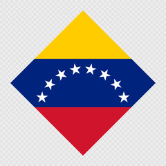 Venezuela rhombus flag. Vector illustration.