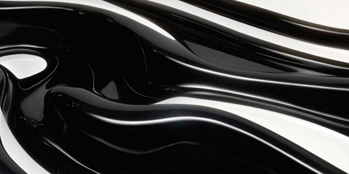 Black Liquid Texture: A striking abstract composition featuring flowing, glossy black liquid, creating a dynamic and modern visual. 
