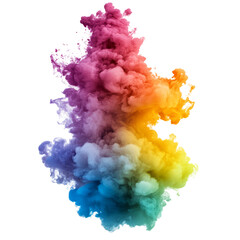 colorful smoke on white background
