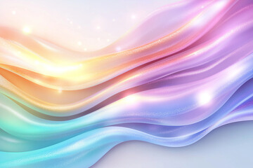 Fototapeta premium soft pastel rainbow gradient background with flowing waves, creating serene and dreamy atmosphere. gentle colors blend harmoniously, evoking sense of calm and tranquility