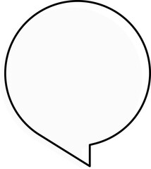 Rectangular speech bubble with side tail – outline vector