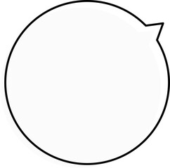 Rectangular speech bubble with side tail – outline vector