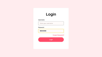 Vector illustration design of login form page 