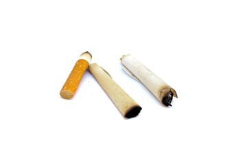 The picture smoke put on white background with isolated concept.