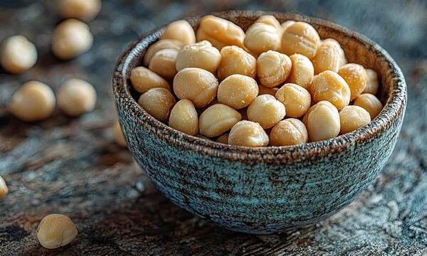 a small bowl filled with macadamia video