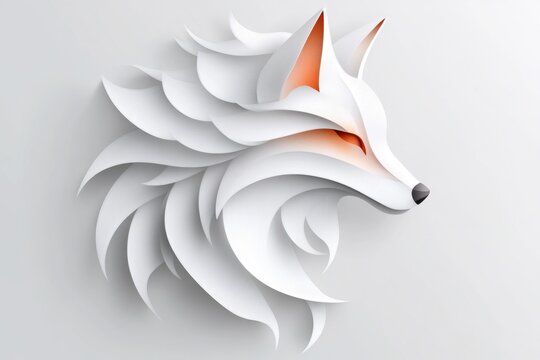 A flat design of a glowing nine-tailed fox tail, rendered in soft pastel tones, symbolizing elegance and mystery