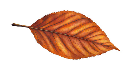 Fototapeta premium Realistic autumn leaf png illustration with transparent background for seasonal design projects, nature-themed graphics, and fall-themed visuals in high-resolution format.