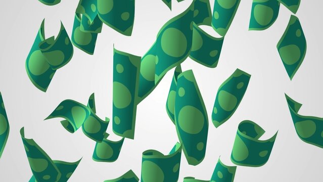 Raining Dollar Bills Money Falling Overlay