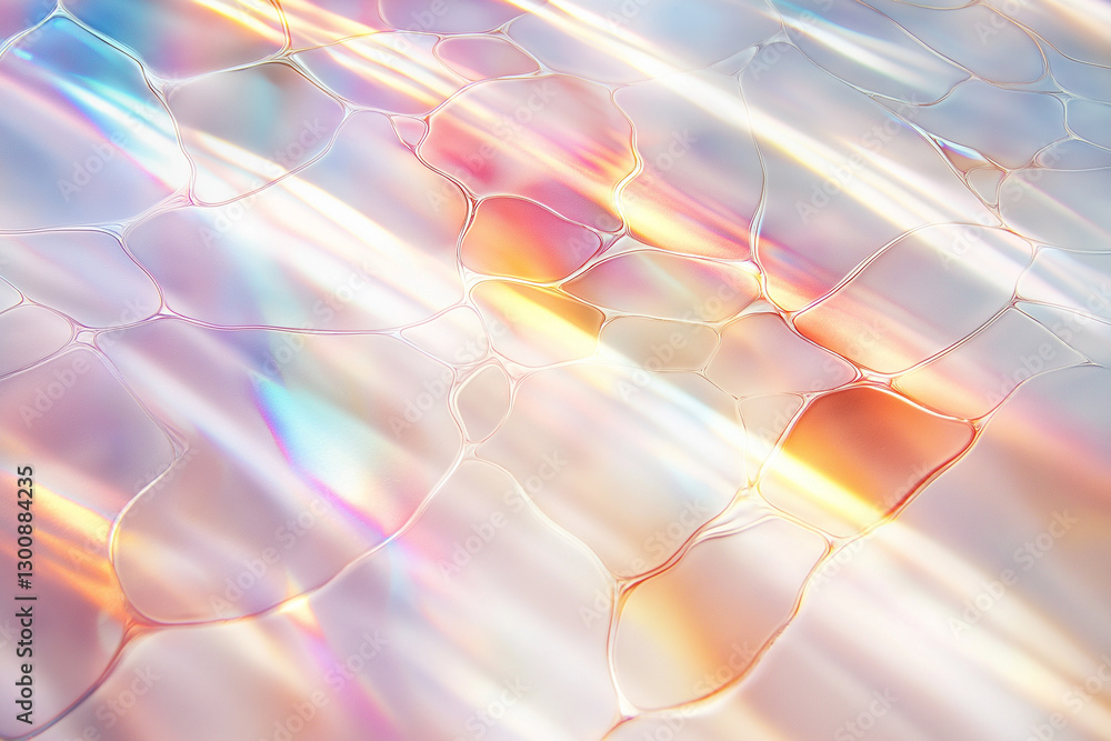 Aufkleber holographic light refraction creates mesmerizing background with colorful reflections and soft textu