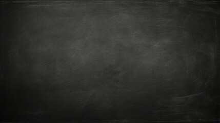 Black chalkboard background, dark black texture for school or office design. Black board background with space to write text or advertisement. Chalk dust on the surface of an empty wall or desk