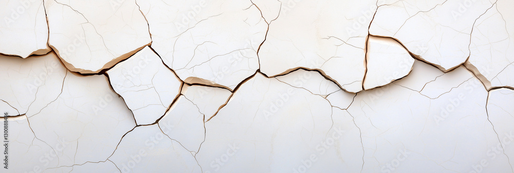 Aufkleber cracked white wall texture with intricate patterns and lines, showcasing weathered surface. cracks c