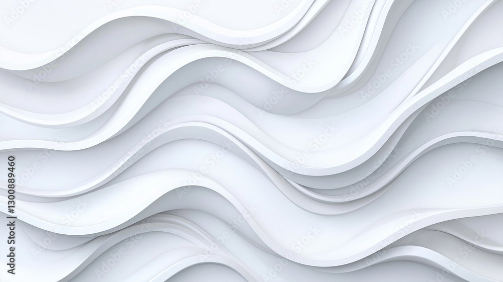 Aufkleber wavy patterns on white background create modern and elegant design. smooth curves and layers evoke s