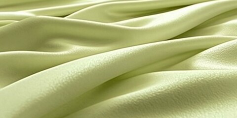Silky Embrace: Capturing the luxurious folds and lustrous sheen of a delicate, pale green fabric, inviting tactile sensations and visual delight