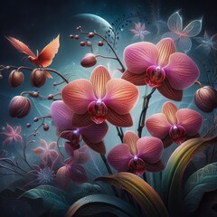 Orchids are diverse exotic flowers known for their intricate and