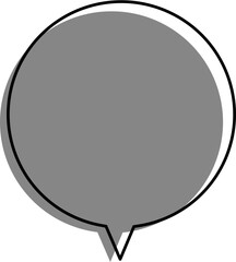 gray hand-drawn speech bubble