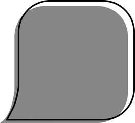 gray hand-drawn speech bubble