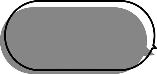 gray hand-drawn speech bubble