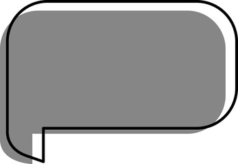 gray hand-drawn speech bubble