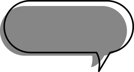 gray hand-drawn speech bubble