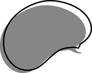 gray hand-drawn speech bubble