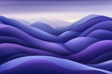 Obraz premium Vibrant Purple Mountains Create a Soothing Landscape in the Early Morning Light