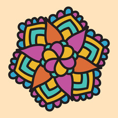 Vector mandala drawing