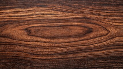 Fototapeta premium Dark walnut wood background with a grain texture for design and decoration, close-up view