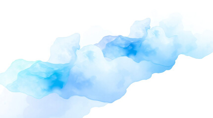 Obraz premium Soft blue watercolor waves create a serene and calm atmosphere for artistic expression. Generative AI