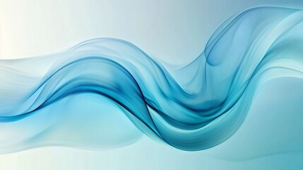 Fototapeta premium Elegant Blue Flowing Wave Abstract Background