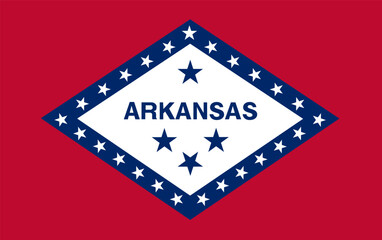 Arkansas Flag, Vector US state banner