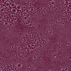 Seamless Abstract Pattern with Organic Radial Gradient Dots on Burgundy Background