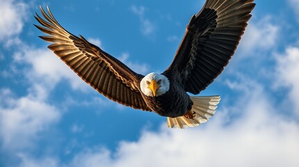 Obraz premium american bald eagle in flight