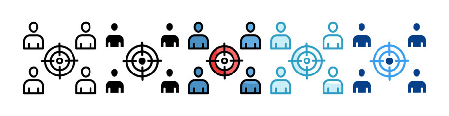 Target  Icon Set Multiple Style Collection