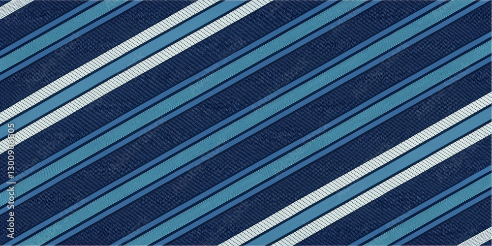 Poster a striped pattern featuring various shades of blue. the stripes create a dynamic diagonal effect, ad