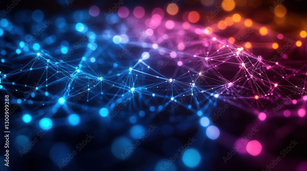 Aufkleber abstract colorful network pattern