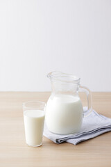 グラスに注いだ牛乳　Milk