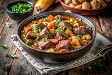 Irish Stew Jambalaya in Gray Bowl: Authentic Recipe, Documentary Food Photography